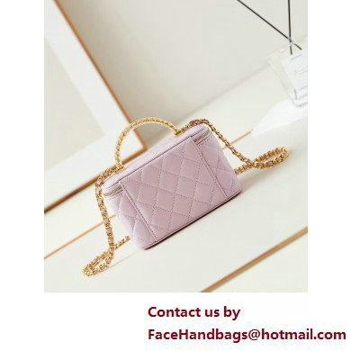 Chanel Lambskin, Resin  &  Gold-Tone Metal Clutch with Chain Bag AP3820 Lavender 2025